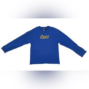 Leafs X Justin Bieber Drew House Blue Smiley Long Sleeved Neck Shirt Large